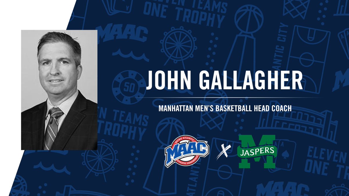 MetroConfHoops's tweet photo. Welcome to #MAACHoops coach Gallagher! 

@JaspersMBB @GoJaspers

📰: https://t.co/Zpu8SmvoZu

#MAACHoops x #JasperNation https://t.co/Udtv3mGVq0