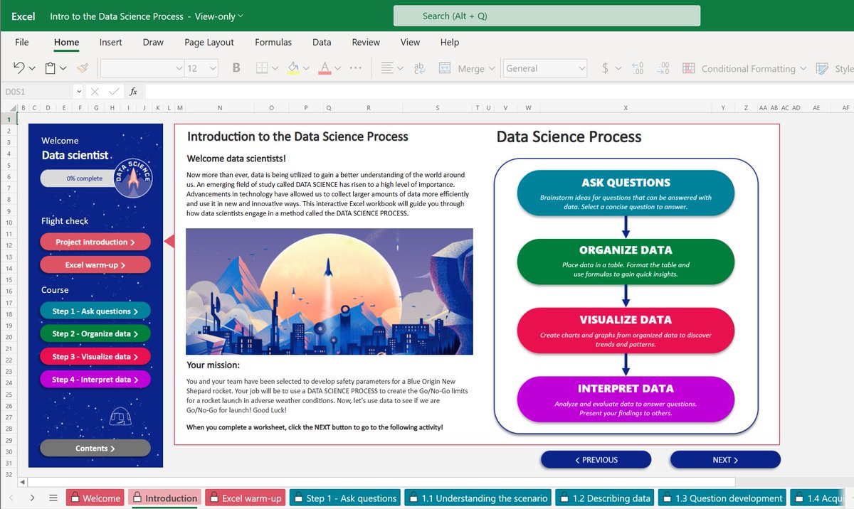 mtholfsen's tweet photo. NEW! Intro to the Data Science Process - a free &amp; interactive Excel based curriculum, students use data and a step-by-step data science process to simulate a Go/No-Go signal for a rocket launch 🚀

Blog https://t.co/qR9BfPltZy

#STEM #MicrosoftEDU #MIEExpert #edtech https://t.co/A6oQoeI9QU