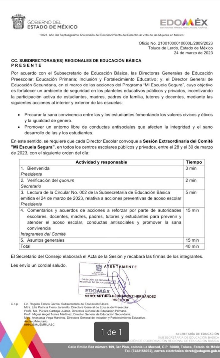 TinocoGRogelio's tweet photo. #Educación @SeducEdomex

Previo a las sesiones del #CTE, en en todas las escuelas @SEB_Edomex sesiona el comité #MiEscuelaSegura integrado por directivos, docentes, madres,  padres o tutores y @SS_Edomex;  con el fin de  fortalecer la seguridad de las  comunidades escolares. https://t.co/C08KsD9GJM
