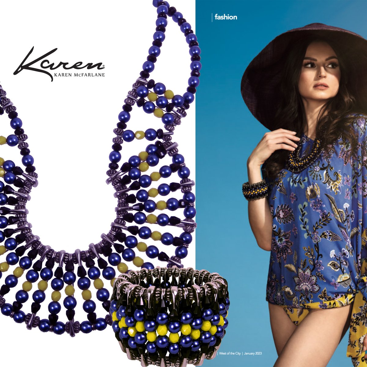 _karenmcfarlane's tweet photo. As Seen In West Of The City
Necklace #1052n &amp; Bracelet #1002b By Karen McFarlane
https://t.co/hLtVBNEQRs 
Photography: Marta Hewson Photography
Stylist: Sandra Kruger
Vogue Models &amp; Talent Management
Hair &amp; Makeup: Brenda Beltran, Vibrant Beauty https://t.co/KJlEVEUdPP