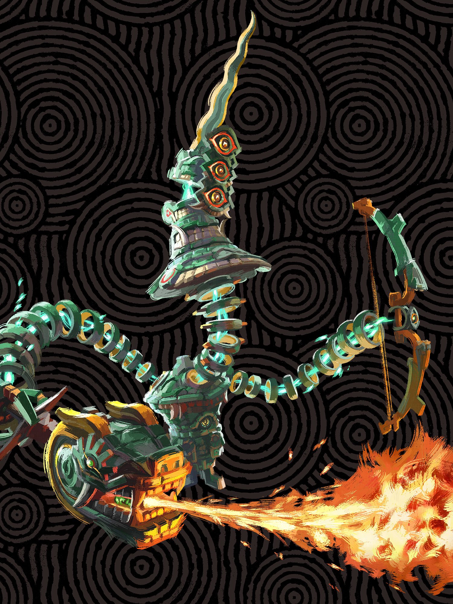 Zelda universe on twitter official artwork of the construct enemy in