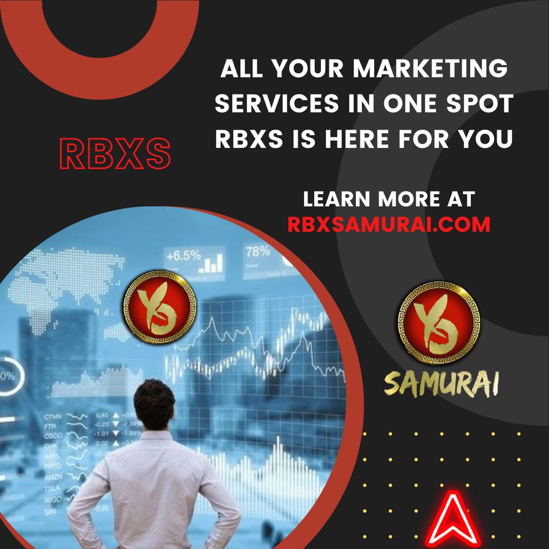 Need a digital marketing services? RBXS, we are a click away.

@RBXSamurai

#RBXStoken