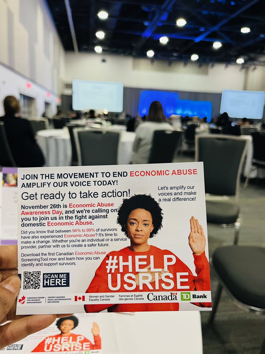 ccfwe's tweet photo. We are so delighted to attend the @cdnwomenfdn and @endvawnetwork’s #Shockproof2023 conference! We are so excited to met our partners and supporters! Thank you for all supporters to take the pledge and fight against #EconomicAbuse #helpusrise https://t.co/NIYxnKWb37