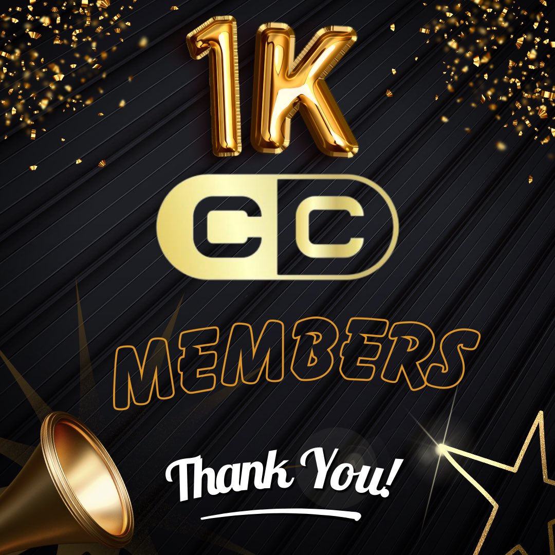 We’ve hit 1K !! 🎉 

To grow that much in just a few short months. 👏 

Thanks to all members. Thanks for joining and thanks for the support. 

discord.gg/yuPa4SuRgQ