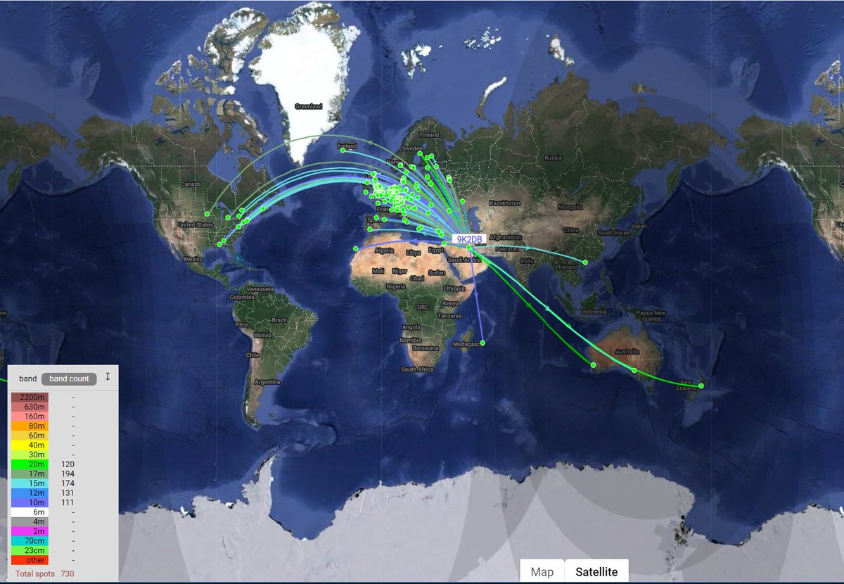 IntlWspr's tweet photo. Great news - soon we will have a new #WSPR Beacon in the middle east #9K2DB probing the Ionosphere from Kuwait - currently in the test phase #hamradio #HFPropagation @9k2db https://t.co/pIl2npuIl0
