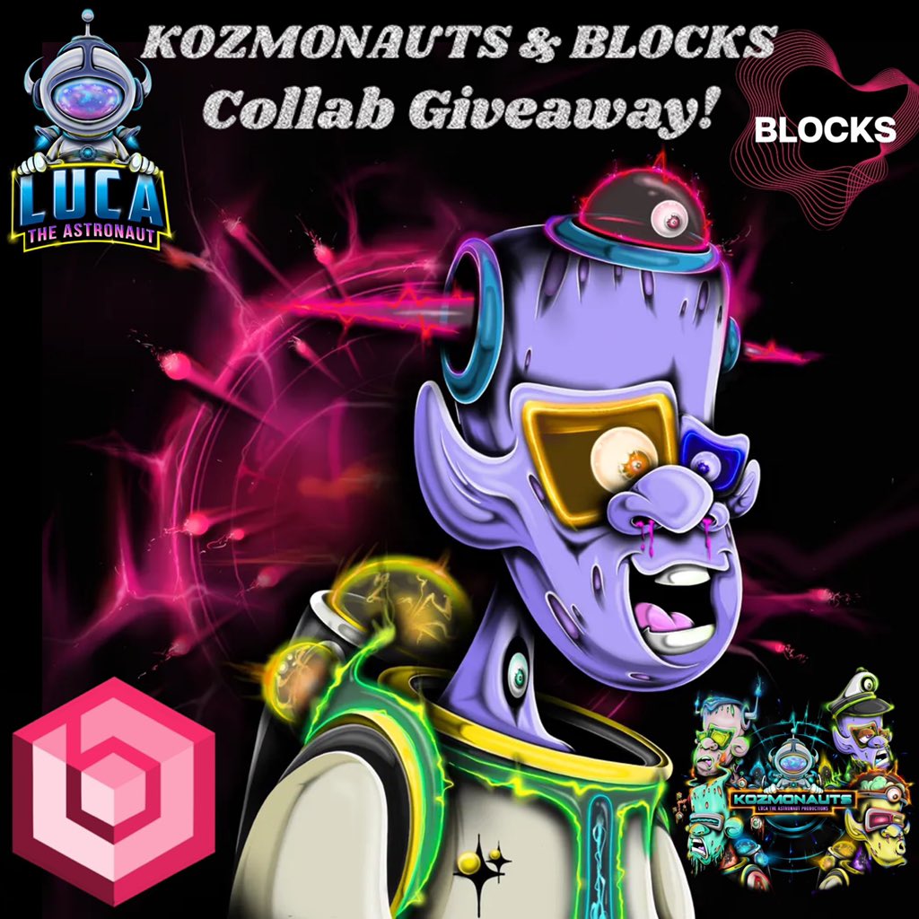 KOZMONAUTS1's tweet image. 🚨Collab Giveaway; To enter the #giveaway for the #NFT you must:

1 Follow: @KOZMONAUTS1 @FursLTA @BLOCKS_DAO

2 Like &amp;amp; Retweet; *100 each earns @KOZMONAUTS1 100K BLOCKS tokens!

3 Join: discord.com/invite/blocks-…, own 5000 BLOCKS tokens, and see giveaway channel!

4 Ends April 7th!