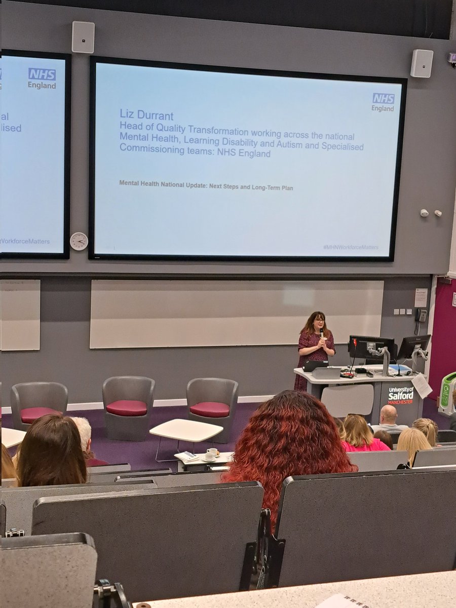 WeMHNurses's tweet photo. Final speaker of the day @LizDurrant19, interesting to see what the next steps are
#MHNworkforceMatters
@LilyBowdler @ReeDesson @shahnaz_mh @RachaelMackley https://t.co/HhQbAgchLW
