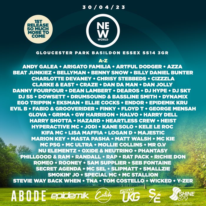 cizzzla's tweet photo. Playing alongside some heavyweights in April! #newworldfest https://t.co/WDUQNEhRHx