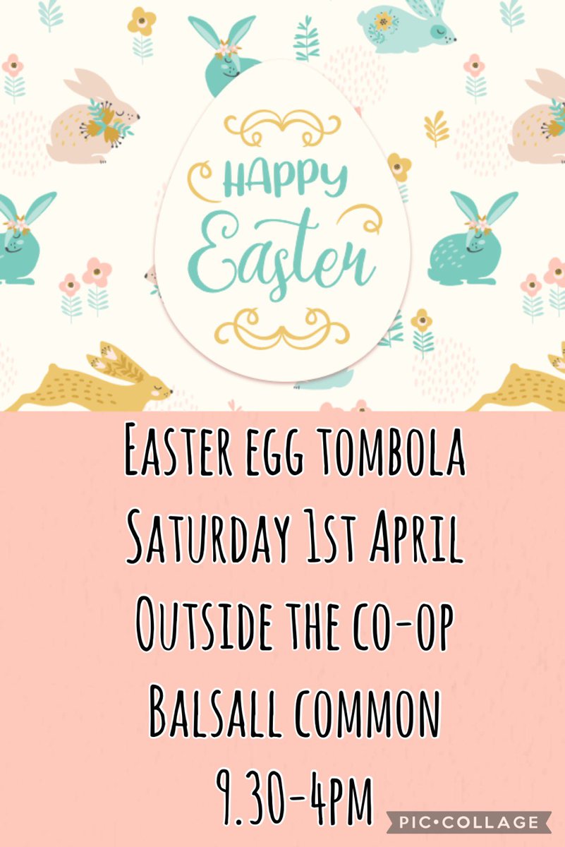 This Saturday! Come along to Balsall Common co-op and have a go on our chocolate tombola. Lots of chocolate prizes to be won #balsallcommon #Easter #chocolate #tombola