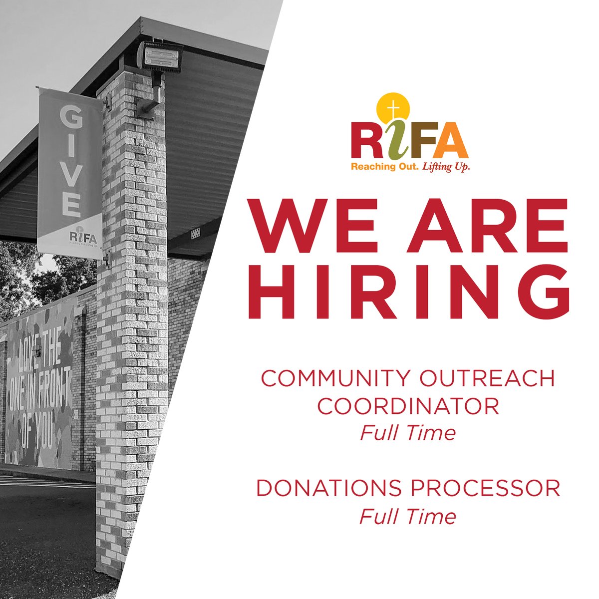 RIFA is hiring! If you're interested in joining our team as Community Outreach Coordinator or Donations Processor, complete the form linked below for more information!

forms.gle/nWDwjRxF5gcYWJ…

#RIFAJackson #Hiring