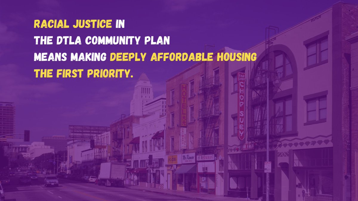 Like many cities in recent years, LA has been acknowledging the racist legacy of planning practices &amp; talking about advancing racial equity into planning moving forward. #DTLA2040 is a chance for the city to put words into action.