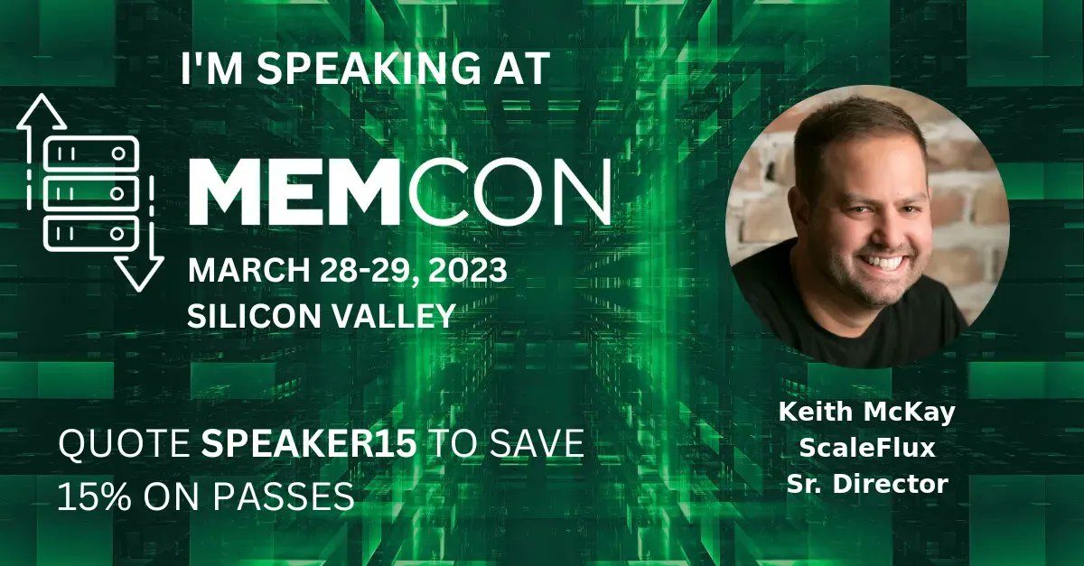 ScaleFlux's tweet photo. Last Day at #MemCon 2023: #memory event focused on #endusers and #systems. We're attending. Are you? DM us if you want to meet 😉 https://t.co/XjtrTRXV0Z https://t.co/ecgPibq5hF