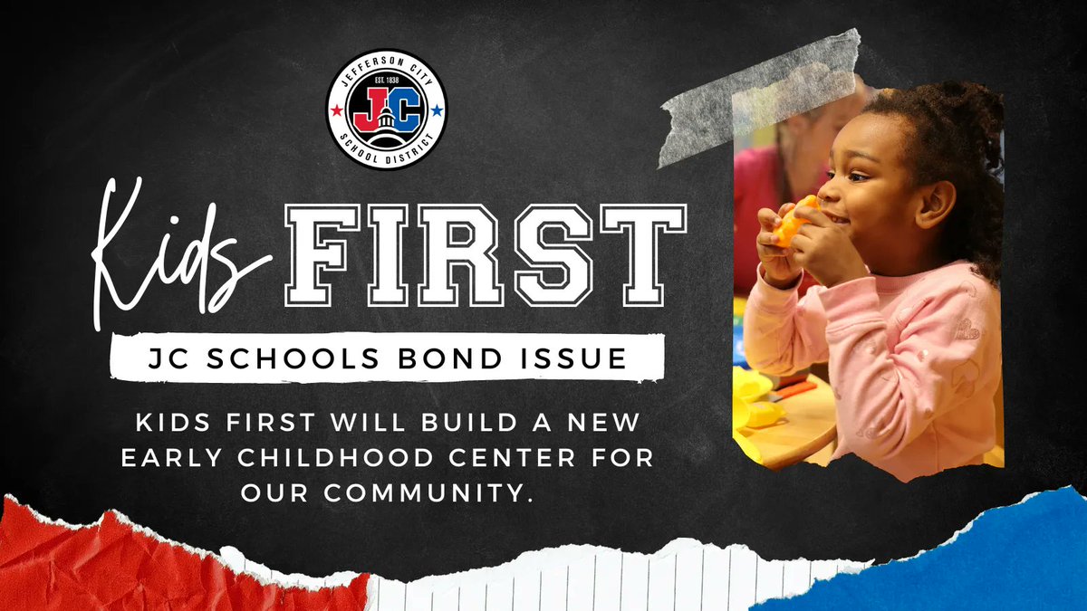 JCSchools_'s tweet photo. Kids FIRST will build a new early childhood center for our community! It would allow the district to double our number of pre-K students served from about 150 to 300. Learn more about Kids FIRST at https://t.co/u9NVDOnoke! VOTE APRIL 4! #JCSchoolsKidsFIRST #JCSchoolsChampions https://t.co/h4BTDHnQVP