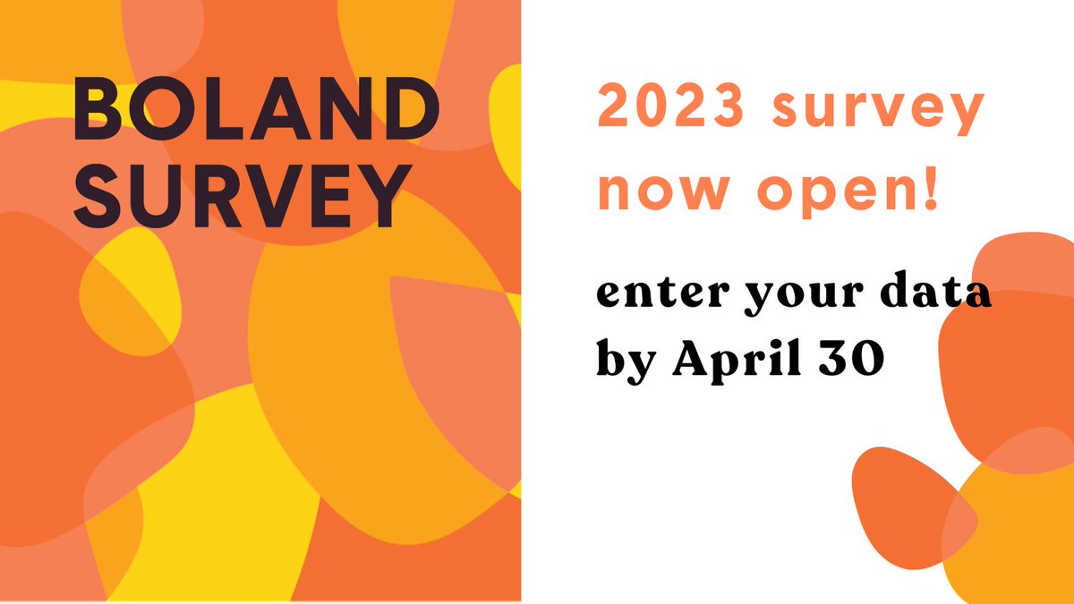 The Boland Survey runs until April 30. Subscribing and submitting your information helps build a stronger sector and gets you a discount on the report. Pillar members, use the code "Pillar2023!" for an additional 10% discount. bit.ly/BolandPillar