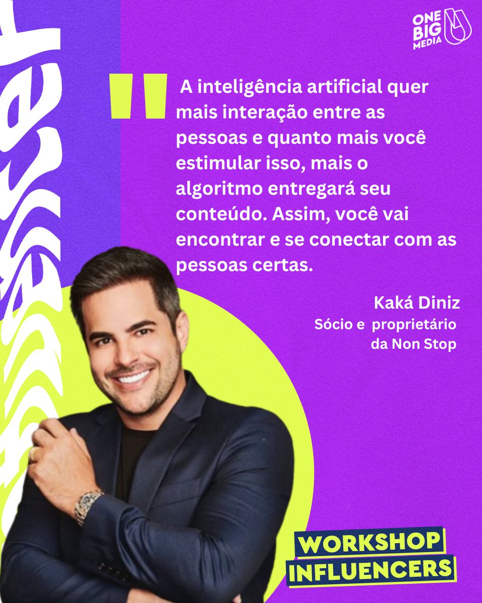 1BigMediaGroup's tweet photo. Fala interessante do Kaká Diniz no Workshop Influecers. https://t.co/PhRR1oD6Xj
