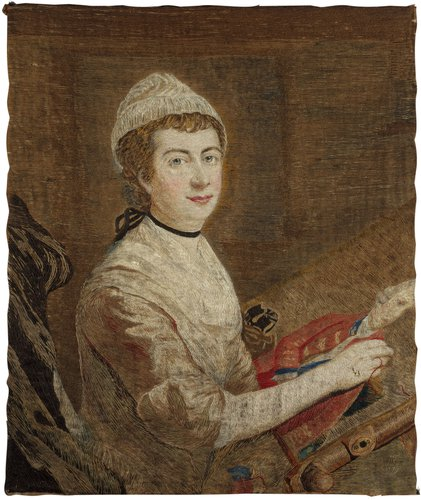 Editing a chapter that includes sweet Mary Morris Knowles, so I have her 1779 embroidered self portrait (in the collection of the @RCT) on the mind. She was a Quaker embroiderer and poet with great vibes. I love her! She and her needlepainting give me a lot to think about