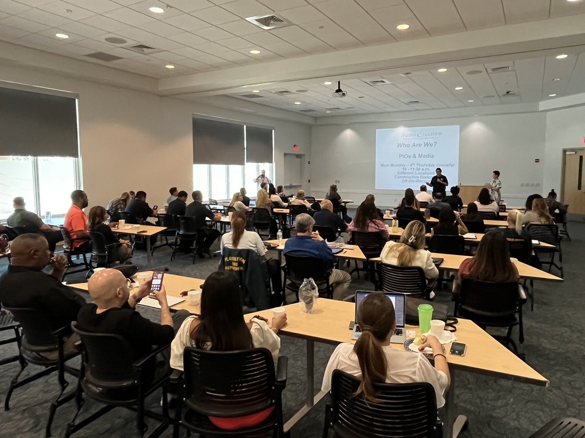 MarkEconomou's tweet photo. Great turnout as usual for the PIO co-op.  Palm Beach, Broward, Miami-Dade Counties. If your PIO’s don’t do this you need to! @TheIACP https://t.co/PYFVvbEcLY