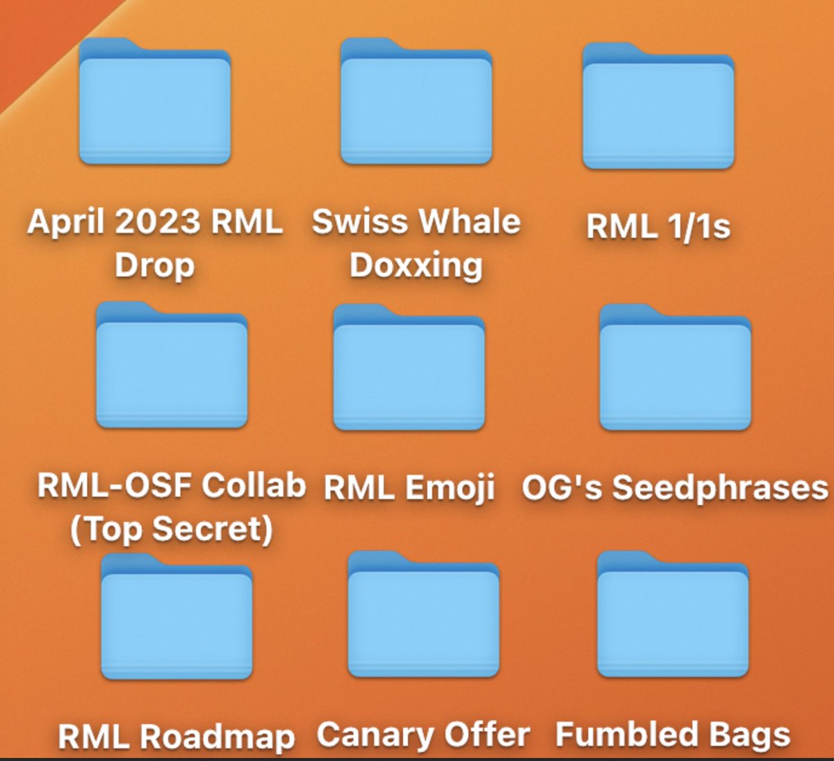 Want to know what is in these folders? Maybe PML hodlers will find out - minting now at rektmemelords.lol