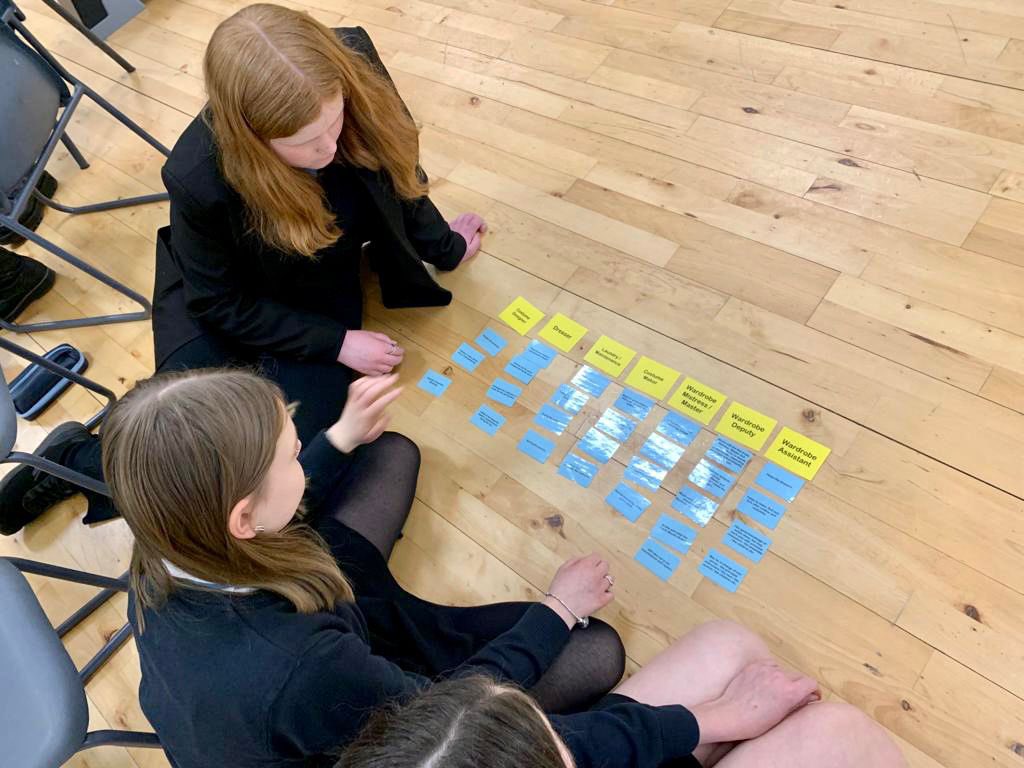 WilliamwoodHS's tweet photo. This week our S3 Drama classes enjoyed some practical Stage Management and Wardrobe Workshops thanks to the @TronTheatre. Great teamwork skills on display! #WWHSPA https://t.co/ONtgeSMhda