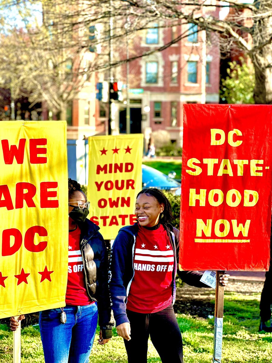 HarrietsDreams's tweet photo. We are marching to support the @charlesallen and the DC Council. DC deserves statehood and community led safety’ #handsoffdc https://t.co/0TZlOb3MVm