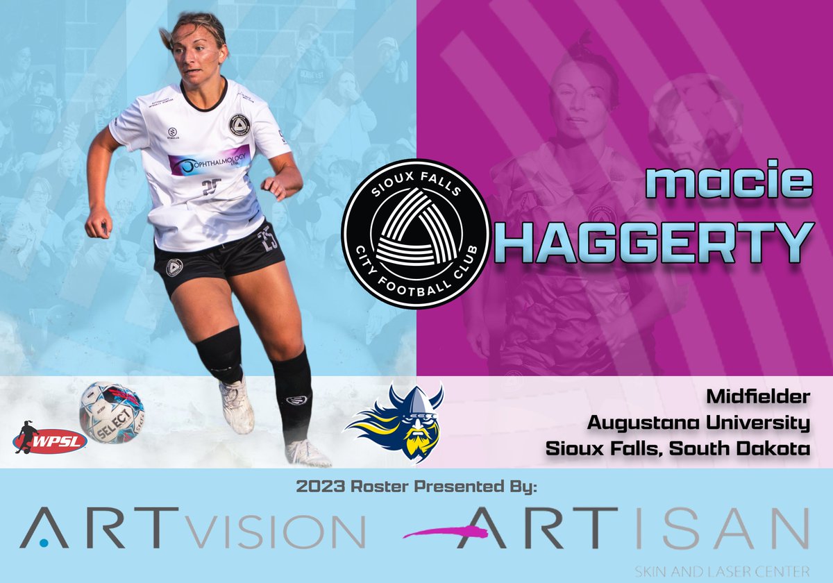 Sioux Falls City FC ⚽️ (@siouxfallscity) on Twitter photo Join us in welcoming <a href="/maciehaggerty_/">Macie Haggerty</a> back to the SFCFC family.
An instrumental part of our midfield last season, Macie is bringing her fire back to the squad for our second year! 💜💙
#WeAreSiouxFallsCity Join us in welcoming <a href="/maciehaggerty_/">Macie Haggerty</a> back to the SFCFC family.
An instrumental part of our midfield last season, Macie is bringing her fire back to the squad for our second year! 💜💙
#WeAreSiouxFallsCity