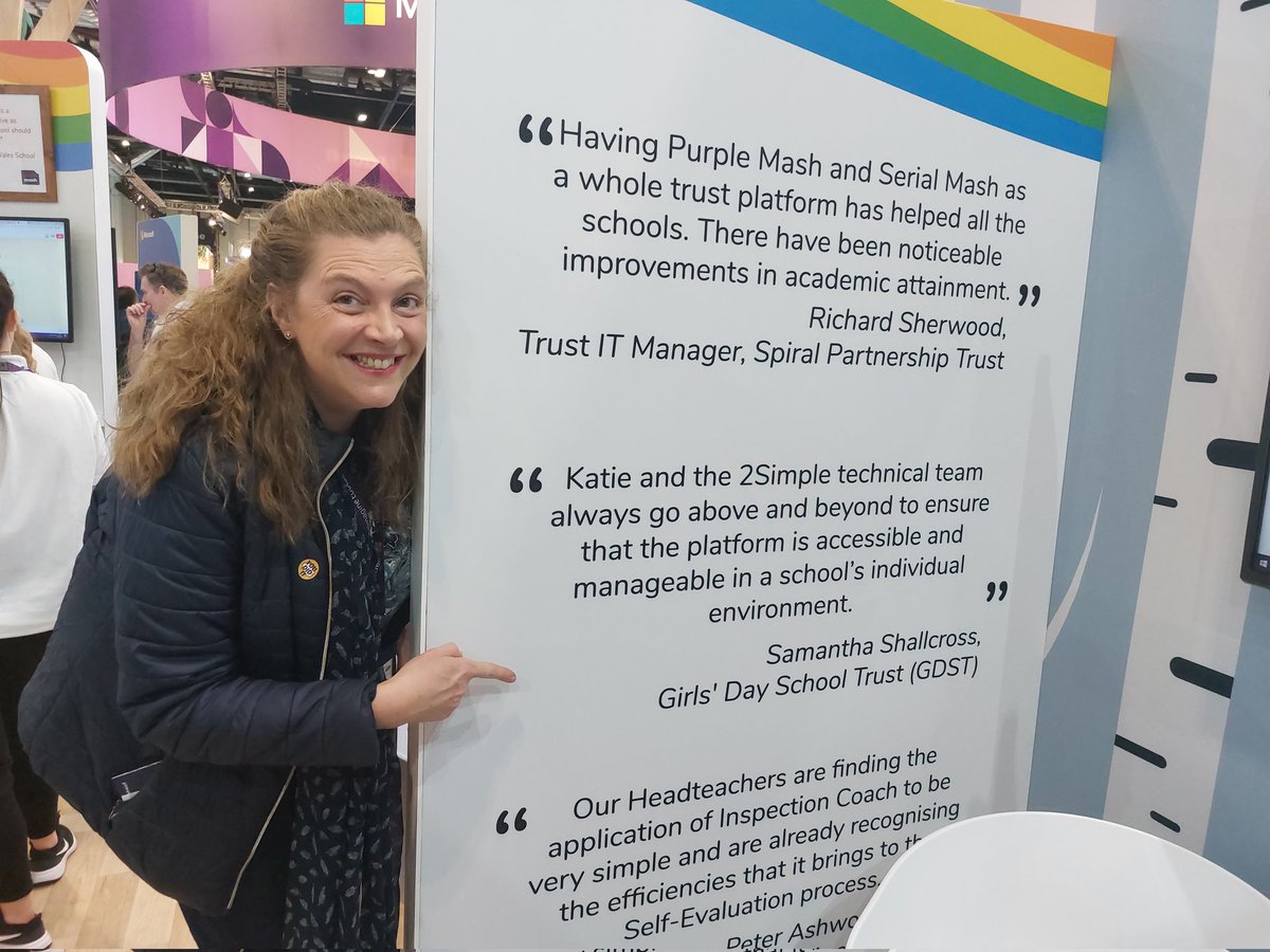 CASBromley's tweet image. Great to see the new Purple Clips on the @purplemash stand. Looking forward to working with @2SimpleKatie again #Bett2023