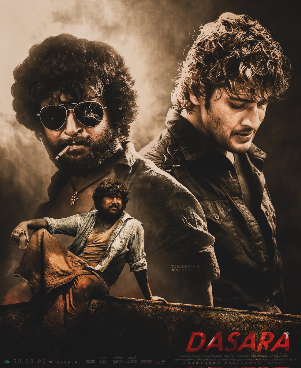 TorchbearerDsgn's tweet photo. Wishing team #Dasara a raw success at Box Office 💥💣

Best wishes to @NameisNani anna and @KeerthyOfficial from SuperStar @urstrulymahesh fans.. 

#DasaraOnMarch30th https://t.co/f2Oa24nnpp