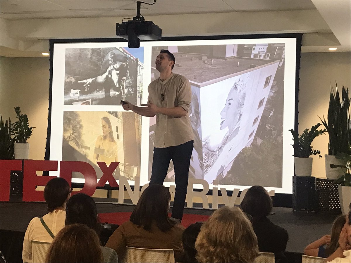 DoctorDaphnaMd's tweet photo. @davidpopaart blowing our minds about following our hearts at @tedxnewriver WOW!! https://t.co/Y61i9ErJio