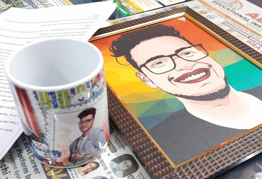 OopsNitin's tweet photo. Finally... I saw Nischay Bhaiya with the Milk Mug I gifted him..!! 😍❤️

TBH, I waited a long time to see this..!! 🥺✨️

I hope you loved the present @TriggeredInsaan bhaiyaan..!! ❤️❤️ https://t.co/DSSHb9ZuKs