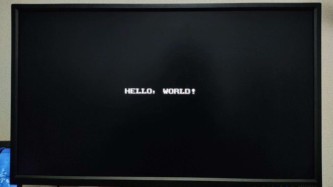 SNES研究室さんのHello Worldプログラムが動いたぞい 