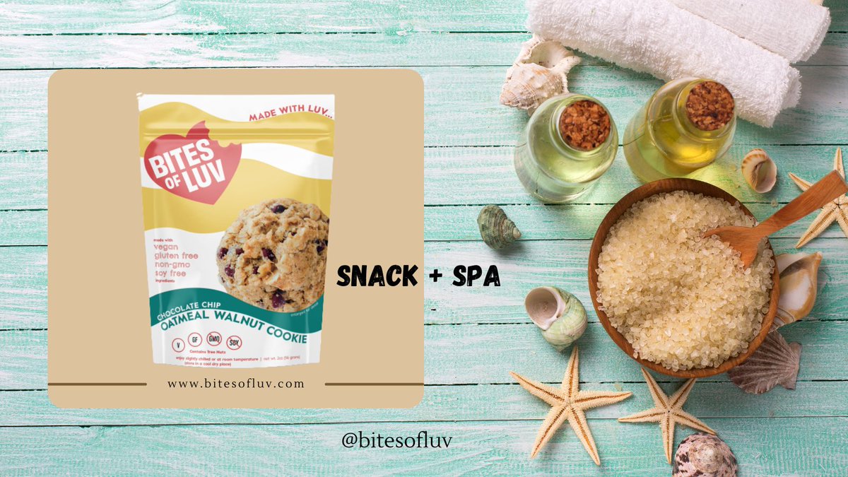 bitesofluvCA's tweet photo. Treat yourself inside and out! 
Indulge in the ultimate self-care with a spa day and the guilt-free pleasure of a vegan, gluten-free, non-GMO, Oatmeal walnut cookie! Made with Luv ♥️ 
#selflove #vegan #glutenfree #nongmo #healthysnack #spaday #BitesofLuv 🌿🍪💆‍♀️ https://t.co/KGop6DlwNH