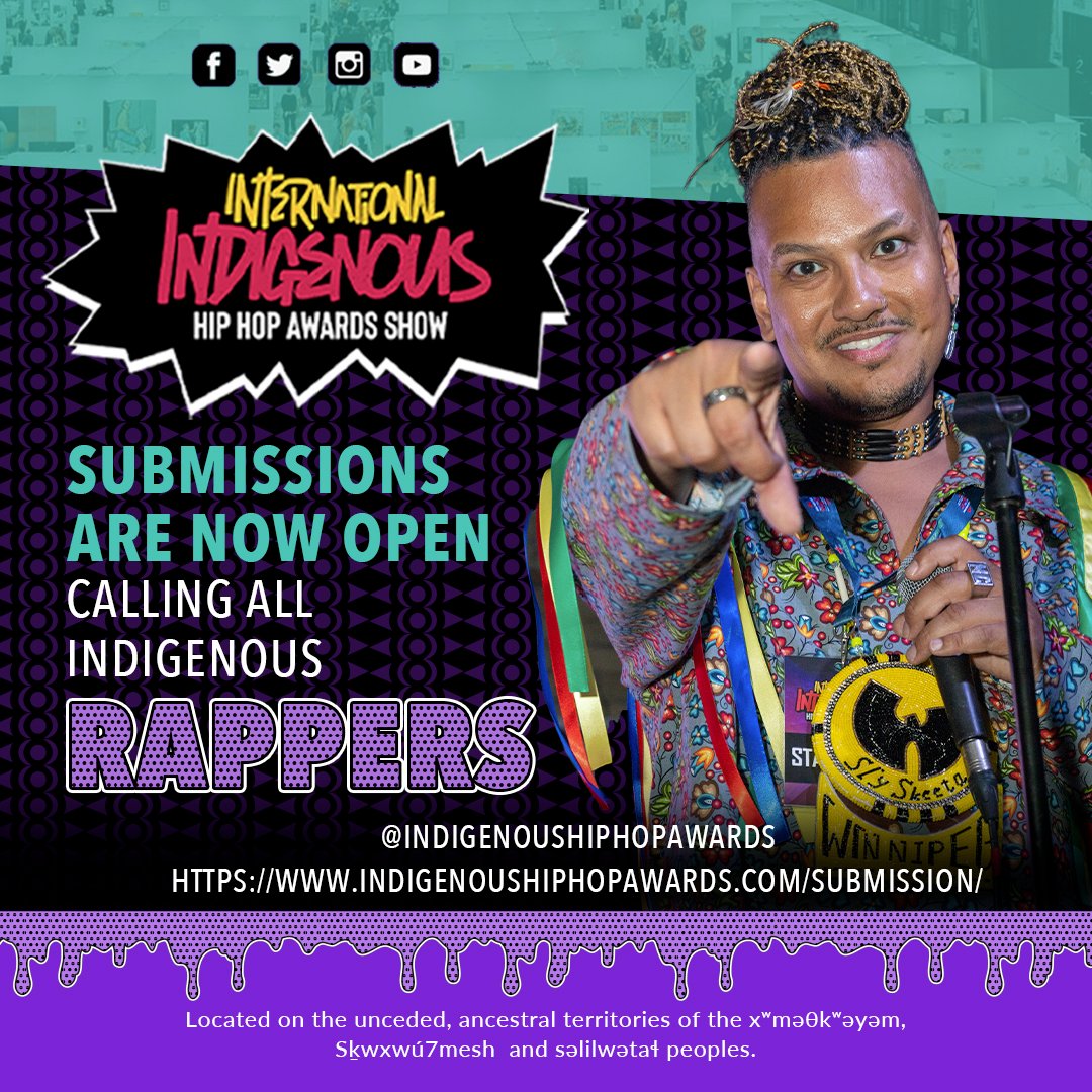 indigenousHHAS's tweet photo. 3rd Annual International Indigenous Hip Hop Awards Show 2023
Submissions Are Now Open
Calling All Indigenous
RAPPERS
Submission will close on April 1st 2023
@indigenoushiphopawards

https://t.co/lhNhIghEo6
#iihhas2023 #indgenoushiphop #rappers #submissions https://t.co/D9GpgIW5Ac