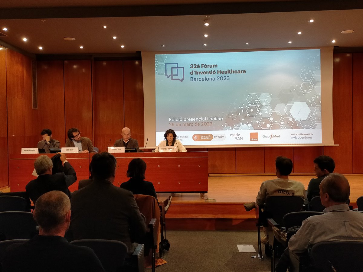 COMBarcelona's tweet photo. Avui celebrem la 32ena edició del #ForumHealthcareBCN, punt de trobada d'emprenedors i inversors del sector #salut
Comencem amb:
🔸#GeorginaSorrosal de @COMBarcelona
🔸#Fernandozallo d'#ESADEBAN @ESADE
🔸@baro_jaume de @barcelonactiva
🔸@robertfabregat de @biocat_cat https://t.co/HJUzAfop0I