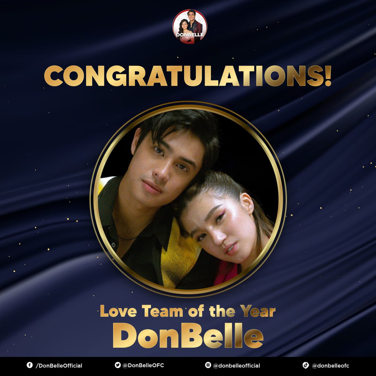 DonBelleOFC's tweet photo. 🏆 | Congratulations @donnypangilinan and @bellemariano02 for receiving this year's Loveteam of the Year Award on the #4thVPChoiceAwards

DO IT LIKE DONBELLE

#DONNYConquersVPCA 
#BELLEBagsTheVPCA
#DonBelle | #DONBELLEmpire https://t.co/V3pdzJRwG4