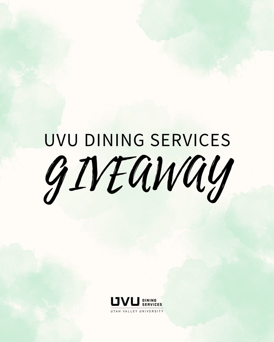 DiningatUVU's tweet photo. GIVEAWAY!!
2 lucky winners will receive an $8 meal voucher to use at any Dining Services location on campus!
The giveaway will run from today until Wednesday, April 5 & the 2inners will be announced on Friday, April 7! #uvu #uvudining #uvuwolverines https://t.co/ysDwiYIjLn