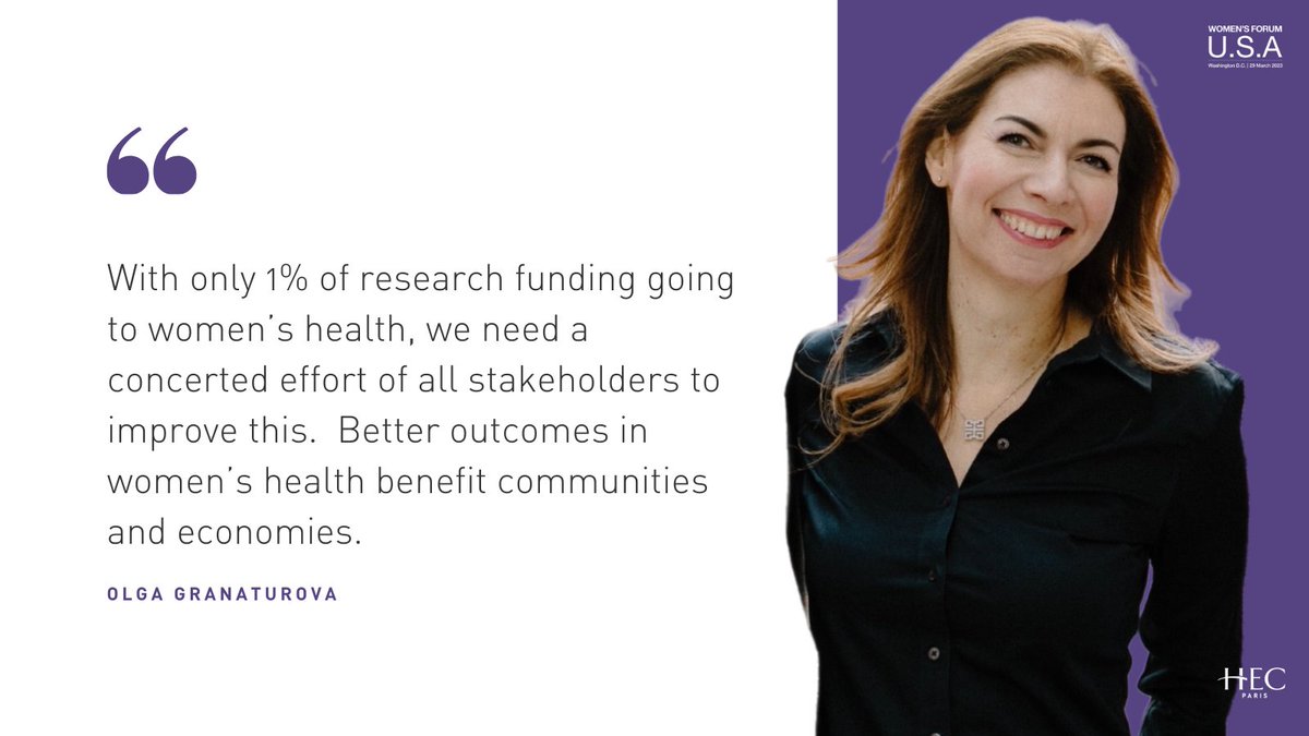 HECParis's tweet image. We are delighted that Olga Granaturova @OGranaturova an @HECAlumni  will be moderating a panel this afternoon at the @Womens_Forum for the Economy &amp;amp; Society (Publicis Groupe) in the US.
She will be sharing her extensive expertise on Women’s health.

#WFUSA23 #TimeToConnect