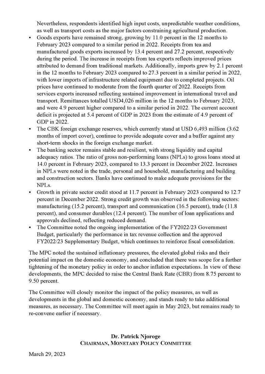 CBKKenya's tweet photo. Press release: Monetary Policy Committee meeting https://t.co/DHLMAjn30W