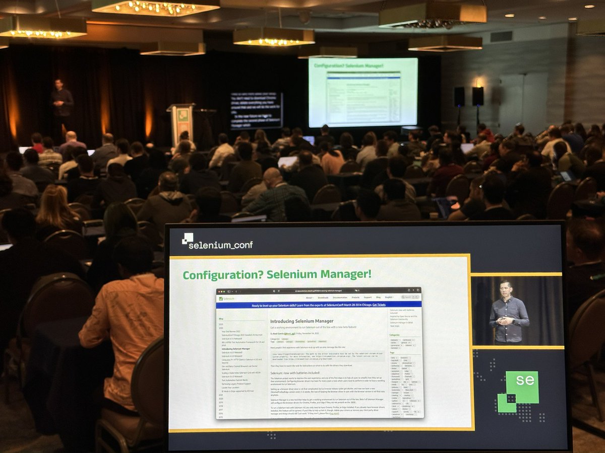 e3 Webcasting (@e3webcasting) on Twitter photo Great Selenium: State of the Union Keynote from <a href="/diegofmolina/">Diego Molina</a> going on now at the #SeleniumConf - catch the live stream here seleniumconf.com Great Selenium: State of the Union Keynote from <a href="/diegofmolina/">Diego Molina</a> going on now at the #SeleniumConf - catch the live stream here seleniumconf.com