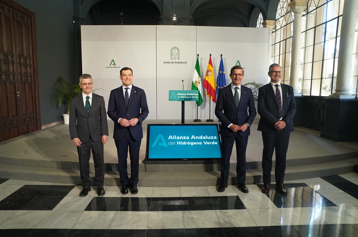 Gracias a las 150 empresas y entidades que se han adherido a la Alianza Andaluza del Hidrógeno Verde, un ejemplo de colaboración público-privada para impulsar un sector de presente y futuro en el que queremos ser referentes en producción y generar una nueva industria en Andalucía