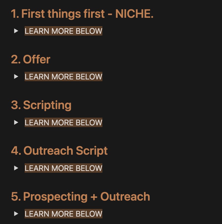iamcalebchae's tweet image. We broke down A-Z how we closed our first client for $3,000 in 7 days with 0 case studies.

It’s broken down into 5 pillars with in-depth breakdowns.

Could easily charge $497 for this.

Free for the Next 24hrs

Like, RT &amp;amp; Comment “RA” and I’ll DM it.

(Must follow)