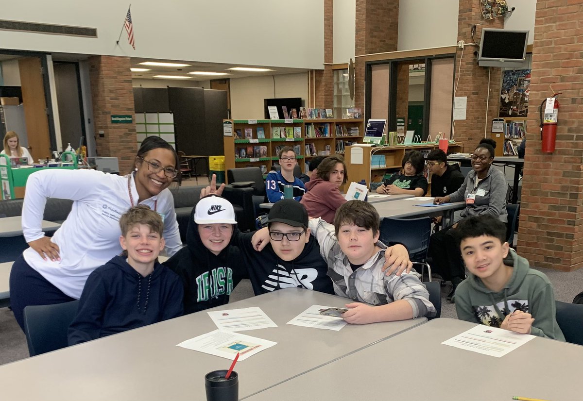 haas220's tweet photo. @haas220 @AdamHaman5  7th grade health classes at @DMSIrish were lucky to learn from an amazing group of physicians/residents/interns from @DublinFamilyMed and @ohiou medical students about anxiety and depression today. Grateful for this partnership. Thank you! #BetterTogether https://t.co/8NEeVKmVgU