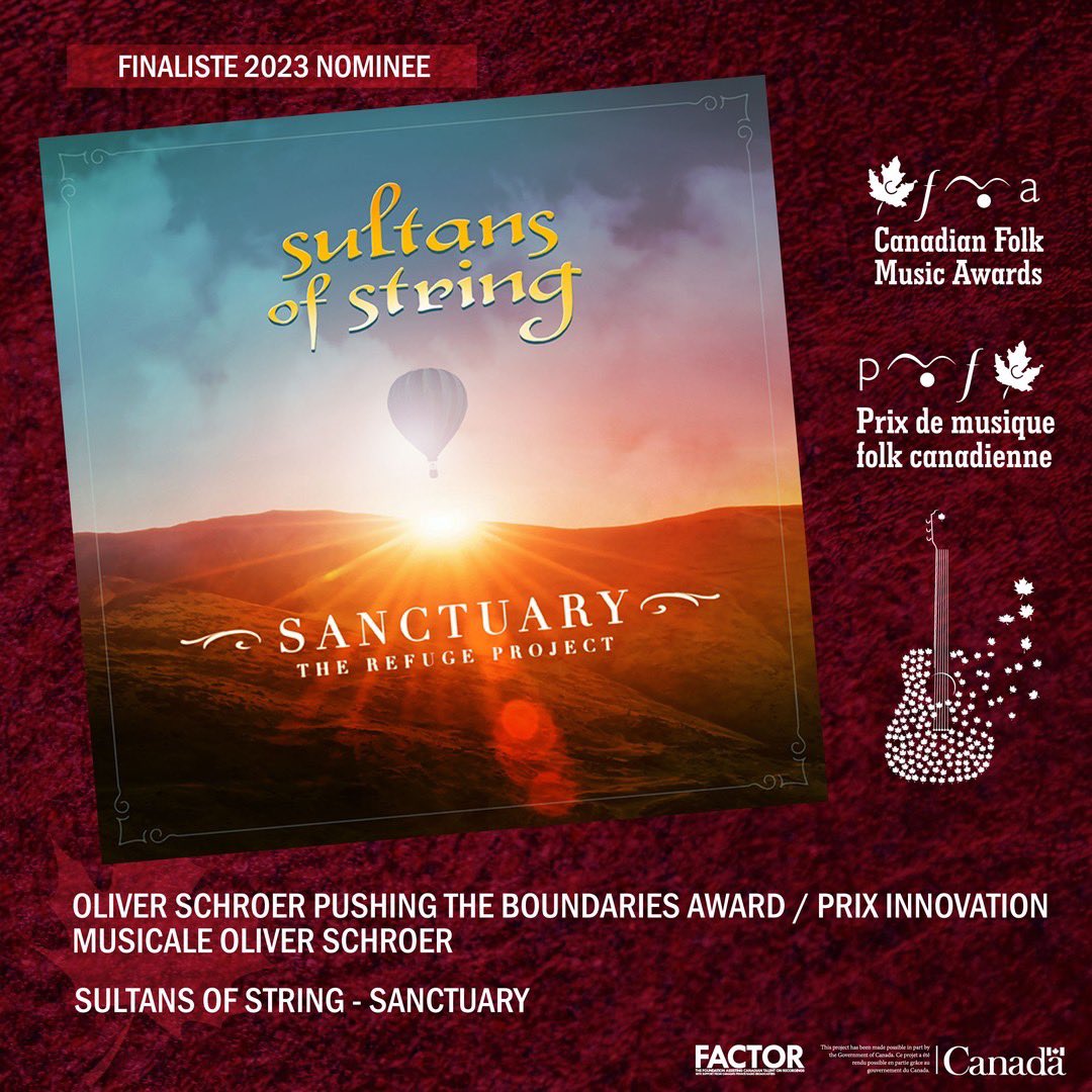sultansofstring's tweet photo. We couldn’t be more excited to be nominated for four @folkawards this year and look forward to attending the ceremony in Vancouver! 

Thank you @CanadaCouncil @ONArtsCouncil @fontananorth @_CrossoverMedia &amp; @ThatEricAlper for your support! We couldn’t do this without you! #CFMAs https://t.co/tUsZACoi67