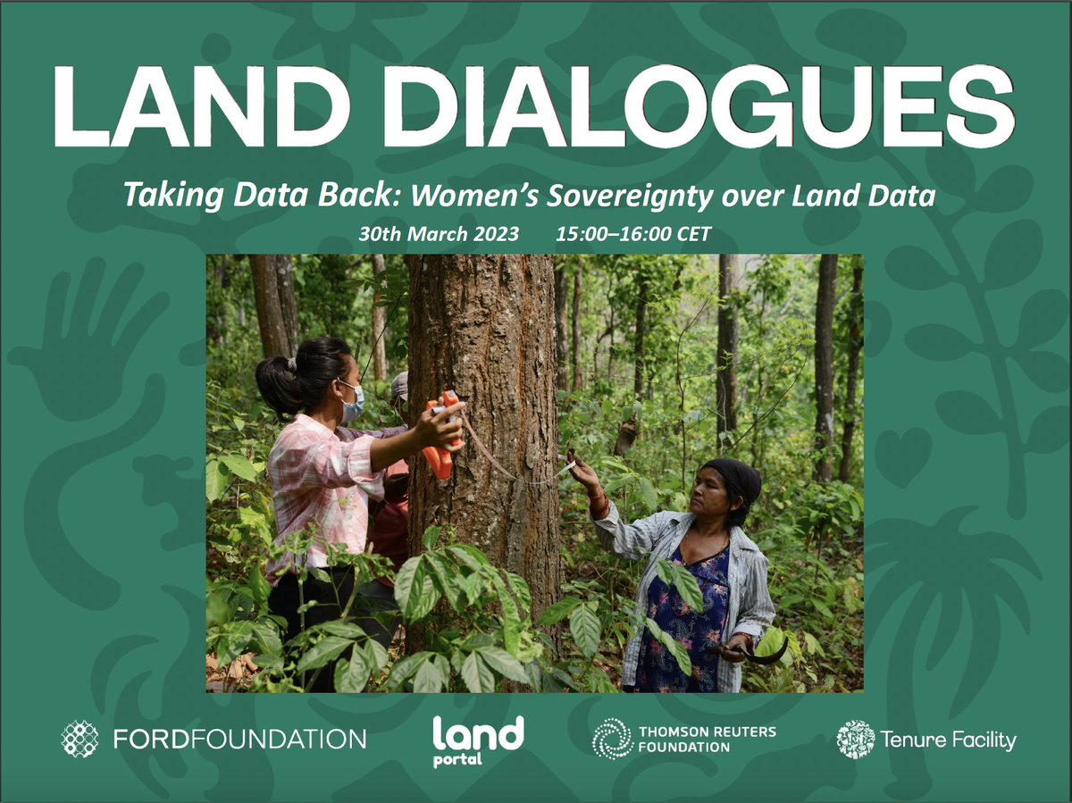 Join us for tomorrow's #LandDialogue where we will be talking about #women and #data 💻

Register here to take part 👉 bit.ly/3YkmRY9 #ODD2023 #OpenDataDay #IWD2023  <a href="/TRF/">Thomson Reuters Foundation</a> <a href="/TenureFacility/">Tenure Facility</a> <a href="/FordFoundation/">Ford Foundation</a> <a href="/CadastaOrg/">Cadasta Foundation</a> <a href="/globalalliancet/">Global Alliance of Territorial Communities</a> <a href="/1NativeSoilNerd/">Lydia Jennings, Ph.D.</a> @rudokemper