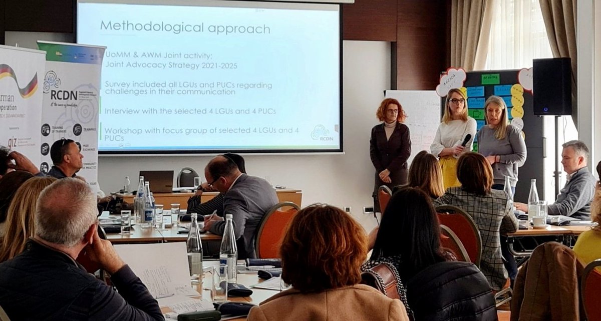 ZOCG_UoM's tweet photo. 👉 Prvih 5 god. regionalnog projekta #RCDN, formalno se završava radionicom u Beogradu. Crnogorske asocijacije opština i vodovodnih društava imale su čast da sa kolegama iz regiona podijele dobru praksu, izradu Smjernica saradnje između JLS i VD.Uskoro očekujemo nastavak #RCDN+✨ https://t.co/a3bO532Lm0