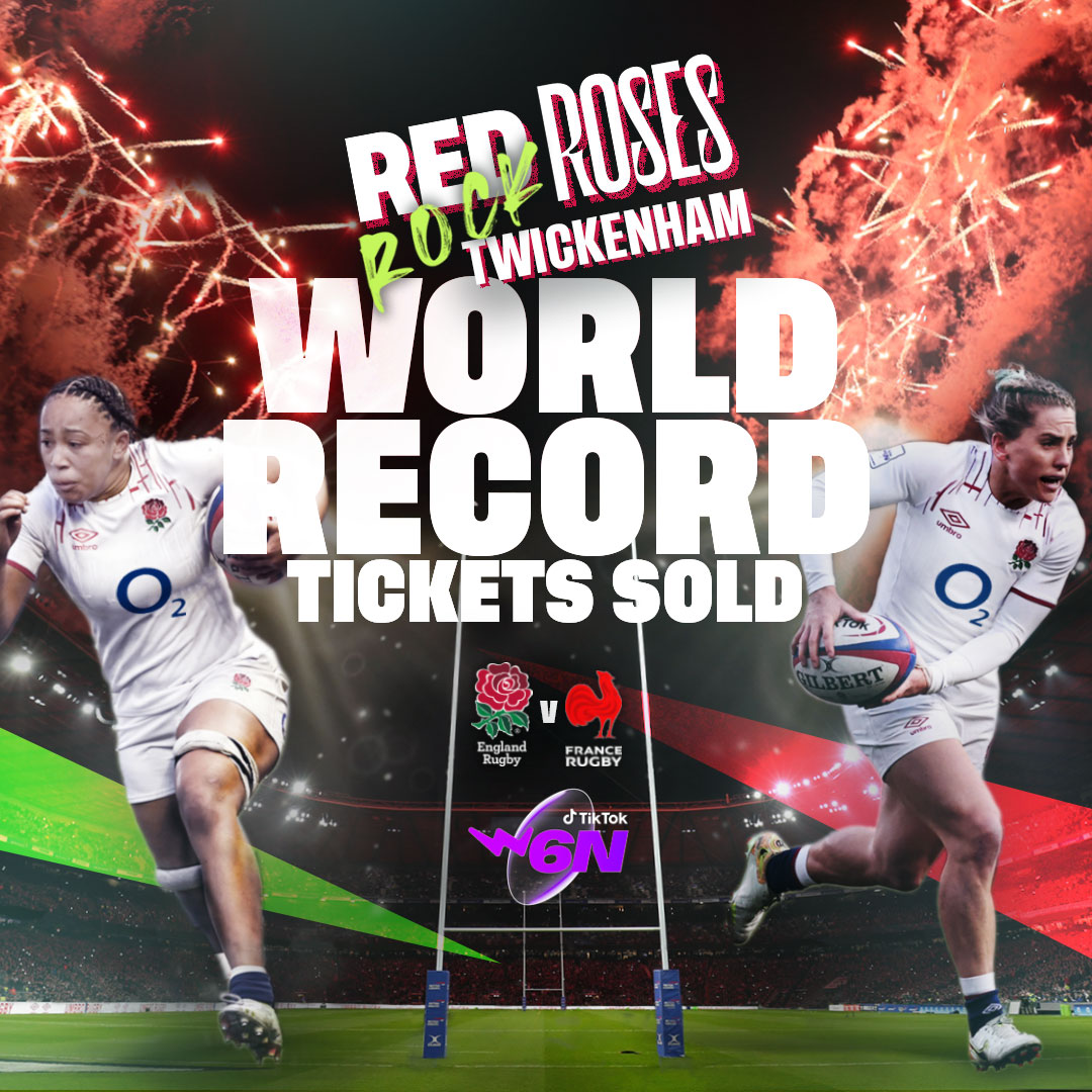𝗥𝗘𝗖𝗢𝗥𝗗 𝗕𝗥𝗘𝗔𝗞𝗘𝗥𝗦 👊

We’re delighted to confirm that the Red Roses <a href="/Womens6Nations/">Guinness Women's Six Nations</a> fixture against France on 29 April has reached a record number of tickets sold for an international women’s rugby fixture 👏