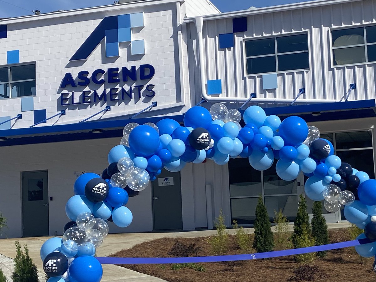 Big event in Covington. Grand opening for ⁦@AscendElements⁩ in Ga. Largest lithium ion battery, recycling plant in North America.