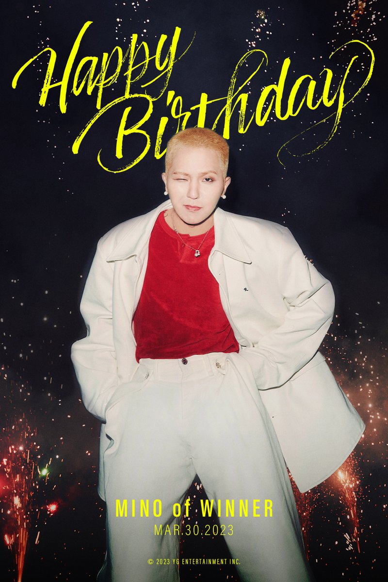 HAPPY BIRTHDAY MINO 🎉
✅2023.03.30

#WINNER #위너 #MINO #송민호 #HAPPYBIRTHDAY #20230330 #YG