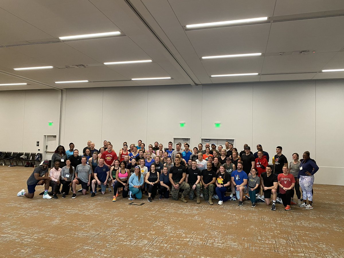 alexpgillis's tweet photo. The @USMC @USMarineCorps  whipped us PE Teachers into shape this morning! Reach out to your local recruiters to see how the Marines can work with your students in the physical education setting! #SHAPEseattle @ABPhysEd @GCShealthandpe https://t.co/tsRjmnlcRc