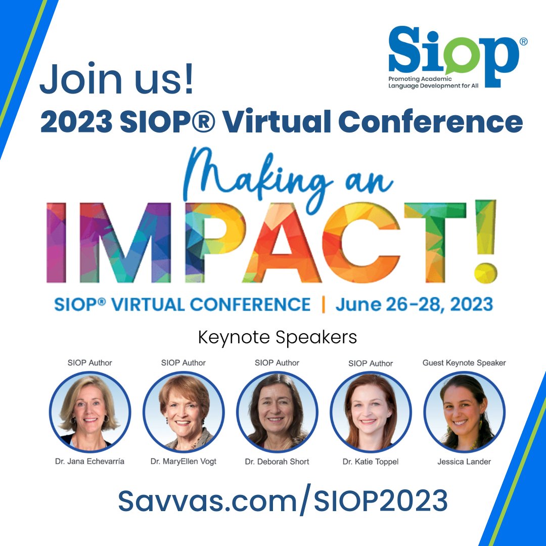 Savvas Learning on Twitter "Reserve your spot for the 2023 SIOP