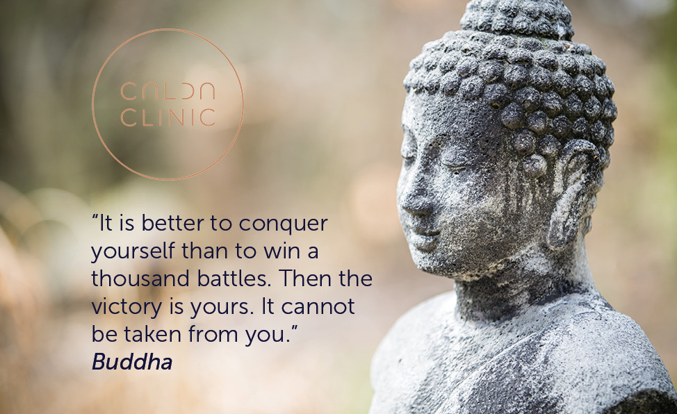 Buddha's words are revered as wise, but what does conquering yourself mean? Perhaps it is best interpreted as learning about yourself to find freedom from demons within. Imagine letting go of all fears, regrets and anxieties. #selflove #personalgrowth #caldaclinic #thecaldaway